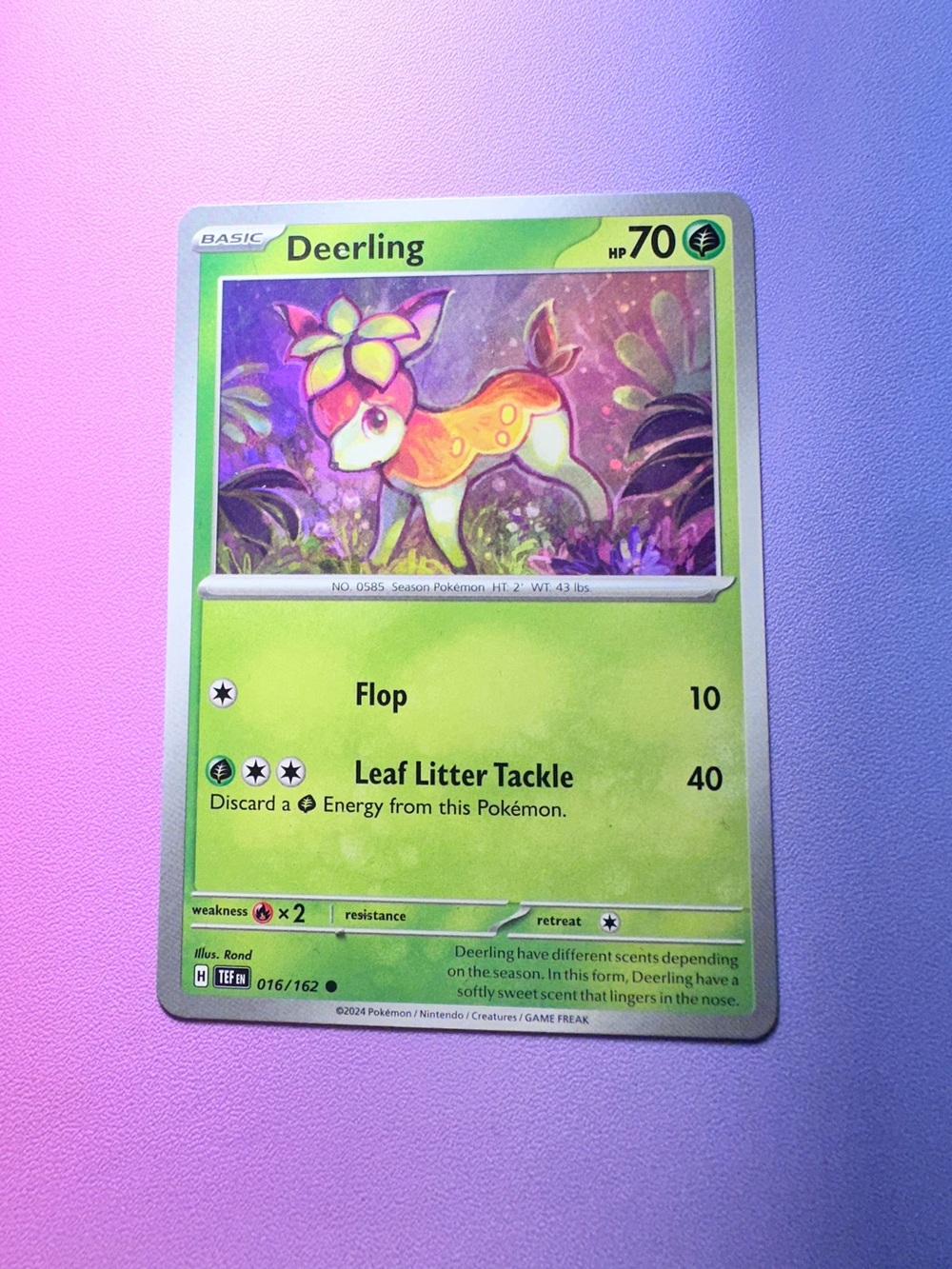 deerling - 016/162 (common) — pokemon: temporal forces